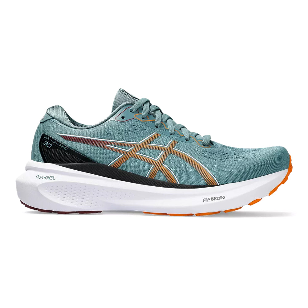 Men's Asics Gel-Kayano 30, Foggy Teal/Bright Orange, 9.5 D Medium
